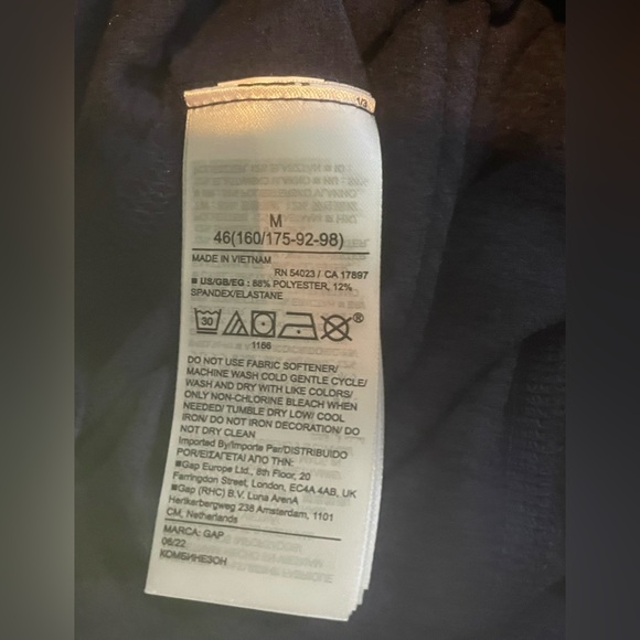 🆕 GapFit Gap Women Brushed Jersey One-Piece Bodysuit Navy Blue M - Picture 10 of 11